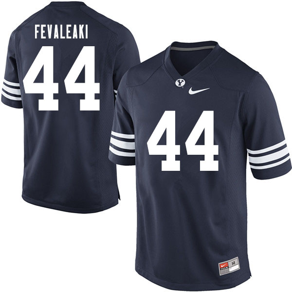 Men #44 Seleti Fevaleaki BYU Cougars College Football Jerseys Sale-Navy